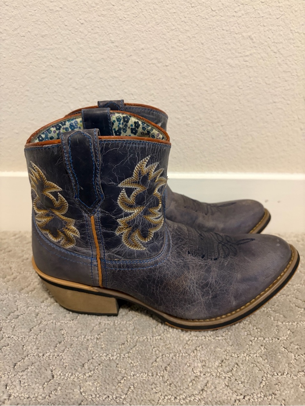 Laredo Sapphrye Women's 9M Boots Leather Casual Pull On Western Boots